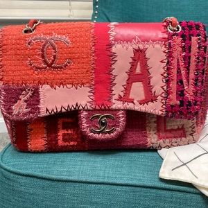 RARE Chanel Patchwork Tweed Jumbo Bag